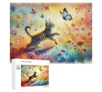 Teenagerss Puzzles 500 PCS Jigsaws Butterfly Garden Adventure Jigsaws for Adults Hands-on Game Analysis And Logic Unique Birthday And Gifts 500 PCS