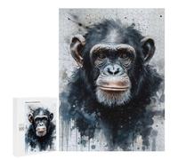 Teenagerss Puzzles 500 PCS Jigsaws Chimpanzee Ape Artistry Puzzle for Adults Brain Teaser Game Presents for Women for Birthday, Chrismas 500 PCS