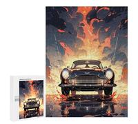 Teenagerss Puzzles 500 PCS Jigsaws Classic Car in Dramatic Sky Puzzle for Adults Brain Teaser Game Presents for Women for Birthday, Chrismas 500 PCS