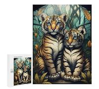 Teenagerss Puzzles 500 PCS Jigsaws Enchanted Forest Tiger Puzzle for Adults Brain Teaser Game Presents for Women for Birthday, Chrismas 500 PCS