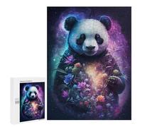 Teenagerss Puzzles 500 PCS Jigsaws Fantasy Panda with Flowers -1 Jigsaw Puzzle Hands-on Game Wall Art Deal As Gifts for The Whole Family 500 PCS