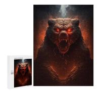Teenagerss Puzzles 500 PCS Jigsaws Fiery Beast Portrait Puzzle for Adults Brain Teaser Game Presents for Women for Birthday, Chrismas 500 PCS