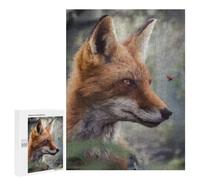 Teenagerss Puzzles 500 PCS Jigsaws Fox Watching A Ladybug Adult Jigsaw Puzzle Family Game A Work of Art for Birthday, Chrismas 500 PCS