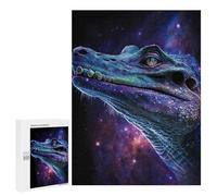 Teenagerss Puzzles 500 PCS Jigsaws Galactic Crocodile Profile Jigsaw Puzzle Hands-on Game Wall Art Deal As Gifts for The Whole Family 500 PCS