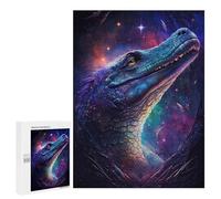Teenagerss Puzzles 500 PCS Jigsaws Galactic Lizard Art Print-1 Jigsaw Puzzle Hands-on Game Wall Art Deal As Gifts for The Whole Family 500 PCS