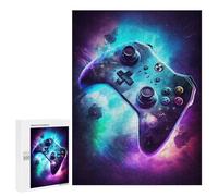 Teenagerss Puzzles 500 PCS Jigsaws Glowing Xbox Controller Artwork Jigsaw Puzzle Hands-on Game Wall Art Deal As Gifts for The Whole Family 500 PCS
