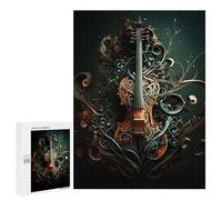 Teenagerss Puzzles 500 PCS Jigsaws Guitar Music Puzzle for Adults Brain Teaser Game Presents for Women for Birthday, Chrismas 500 PCS