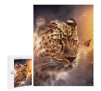 Teenagerss Puzzles 500 PCS Jigsaws Leopard Butterfly Puzzles for Adults Anti-Stress Toys Analysis And Logic for Birthday, Chrismas 500 PCS