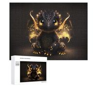 Teenagerss Puzzles 500 PCS Jigsaws Magical Baby Dragon Artwork Jigsaws for Adults Hands-on Game Analysis And Logic Unique Birthday And Gifts 500 PCS