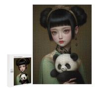 Teenagerss Puzzles 500 PCS Jigsaws My Little Panda Puzzle for Adults Brain Teaser Game Presents for Women for Birthday, Chrismas 500 PCS