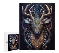 Teenagerss Puzzles 500 PCS Jigsaws Mystical Cosmic Deer Puzzle for Adults Brain Teaser Game Presents for Women for Birthday, Chrismas 500 PCS
