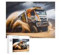 Teenagerss Puzzles 500 PCS Jigsaws Racing Truck in Desert Storm -1 Jigsaws for Adults Hands-on Game Analysis And Logic Unique Birthday And Gifts 500 PCS