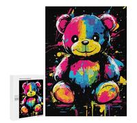 Teenagerss Puzzles 500 PCS Jigsaws Rainbow Teddy Bear Puzzle for Adults Brain Teaser Game Presents for Women for Birthday, Chrismas 500 PCS