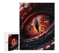 Teenagerss Puzzles 500 PCS Jigsaws Red Dragon Eye Puzzle for Adults Brain Teaser Game Presents for Women for Birthday, Chrismas 500 PCS