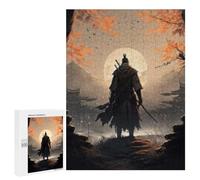 Teenagerss Puzzles 500 PCS Jigsaws Samurai Moonlit Journey -1 Jigsaw Puzzle Hands-on Game Wall Art Deal As Gifts for The Whole Family 500 PCS