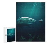 Teenagerss Puzzles 500 PCS Jigsaws Shark Meets Betta Puzzles for Adults Anti-Stress Toys Analysis And Logic for Birthday, Chrismas 500 PCS