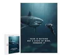 Teenagerss Puzzles 500 PCS Jigsaws Shark State of Mind Puzzle for Adults Brain Teaser Game Presents for Women for Birthday, Chrismas 500 PCS