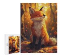 Teenagerss Puzzles 500 PCS Jigsaws Smiling Fox Adult Puzzles Anti-Stress Toys Difficult Challenge Unique Birthday And Gifts 500 PCS