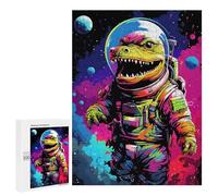 Teenagerss Puzzles 500 PCS Jigsaws Space Dinosaur Astronaut Art Print-4 Jigsaw Puzzle Hands-on Game Wall Art Deal As Gifts for The Whole Family 500 PCS