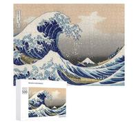 Teenagerss Puzzles 500 PCS Jigsaws The Great Wave Off Kanagawa Jigsaws for Adults Hands-on Game Analysis And Logic Unique Birthday And Gifts 500 PCS