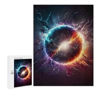 Teenagerss Puzzles 500 PCS Jigsaws Vibrant Exploding Planet Adult Puzzles Anti-Stress Toys Difficult Challenge Unique Birthday And Gifts 500 PCS