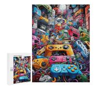 Teenagerss Puzzles 500 PCS Jigsaws Video Game Controllers A Visual Symphony -2 Jigsaws for Adults Hands-on Game Analysis And Logic Unique Birthday And Gifts 500 PCS