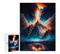 Teenagerss Puzzles 500 PCS Jigsaws Volcanic Eruption Reflection Puzzle for Adults Brain Teaser Game Presents for Women for Birthday, Chrismas 500 PCS