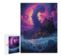 Teenagerss Puzzles 500 PCS Jigsaws Whispering Waves A Mystical Coastal Retreat Puzzle for Adults Brain Teaser Game Presents for Women for Birthday, Chrismas 500 PCS