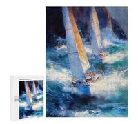 Teenagerss Puzzles 500 PCS Jigsaws Yacht Boat Racing 3 Puzzle for Adults Brain Teaser Game Presents for Women for Birthday, Chrismas 500 PCS