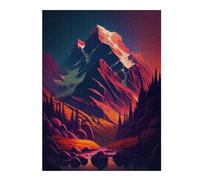 Teenagerss Puzzles 52x38cm/1000pcs Jigsaws Mountain Reflections at Sunset Jigsaws for Adults Hands-on Game Analysis And Logic Unique Birthday And Gifts 52x38cm/1000pcs