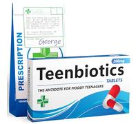 TeenBiotics Funny 13-15 Birthday Gift for Girls & Boys - Joke Pill Box Gag Gift for Young Teenagers, Official Teen, 13th 14th 15th Birthday, Christmas Stocking Filler, Xmas Secret Santa