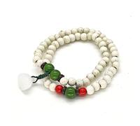 TeenFighter A Bead Speak Aesthetic Ceramic and Crystal Stone Bead Bracelet Set for Women - Fashionable Stretchable Bohemian Jewelry, normal, 陶瓷, Pearl