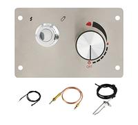 TEENGSE Fire Pit Gas Burner Spark Ignition Kit - Indoor/Outdoor Flame Fail Safe Valve, Push Button Ignition, Integrated Stainless Steel Control Panel