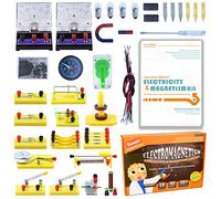 Teenii Electricity and Magnetism Kit for Kids, STEM Science Experiments with Electric Circuits, Educational Physics Toy, Science Discovery Game for Boys and Girls 8+, 50 Pieces