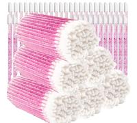 Teenitor 600pcs Lip Applicators Disposable, Crystal Pink Lip Wands Lipstick Applicator Wands, Lip Brush Lint Free Applicators For Makeup Crystal Pink