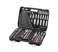 TEENO 216 Piece 1/4" 3/8" &1/2" Drive Socket Set with Bits Set, 72 Quick Release Ratchet Wrench,Chrome Vanadium,Satin Matte, CR-V Mechanic Tool Set for Car Bicycle Repair&DIY
