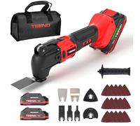 TEENO Cordless Oscillating Tool 20V Battery Powered Oscillating Multitool with 4° Oscillation Angle, 8500-21000 OPM, 6 Variable Speed Oscillating Saw for Sanding/Cutting & Scraping