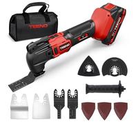 TEENO Cordless Oscillating Tool,Multifunction Oscillating Multi Tool with 20V 2.0Ah Lithium-Ion,8500-21000 RPM,6 Variable Speed,4° Oscillation Angle,for Sawing, Cutting, Sanding