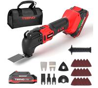 TEENO Cordless Oscillating Tool,Multifunction Oscillating Multi Tool with 20V 2.0Ah Lithium-Ion,8500-21000 RPM,6 Variable Speed,4° Oscillation Angle,for Sawing, Cutting, Sanding