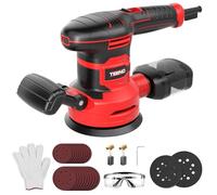 TEENO Orbital Sander 150 mm 450W, Random Orbit Sander with 6 Variable Speeds (7000-13000 RPM), 20 Sanding Discs Ø125/150 mm, Dust Collector - for Wood, Metal, Plastic Finishing