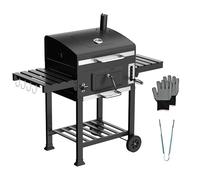 TEENO XXL Charcoal BBQ Smoker Grill, 5-Level Heat Control
