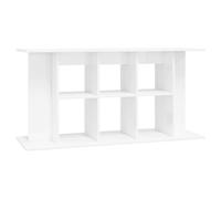 Teenpull Aquarium Stand High-Gloss White Wood Material 120 x 40 x 60 cm Stable with Storage Space, Doors and Compartments, Modern Aquarium Cabinet for Living Room, Office, Bedroom, Space-Saving and