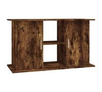 Teenpull Aquarium Stand Smoked Oak Wood Material 101 x 41 x 58 cm with Storage Space and Compartments, Sturdy Aquarium Cabinet for Living Room, Office and Bedroom