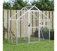 Teenpull Aviary Silver Aluminium with 179 x 100 x 185 cm, Sturdy Metal Frame, Lockable Doors and Windows, Large Bird Cage for Parrots, Parakeets and Canaries