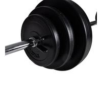 Teenpull Barbell Dumbbell Set 30.5 kg Chrome Plated Bars Non-Slip Handles Weight Plates Strength Training Homegym Fitness Workout Muscle Building for Chest Back Arms Legs