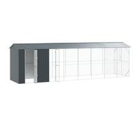Teenpull Bird Cage Anthracite Galvanised Steel 860 x 208 x 247 cm, Spacious and Solid with Weatherproof Metal Construction for Outdoor Aviary, Budgie Cage and Parrot Cage
