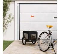 Teenpull Black Oxford Fabric Bicycle Trailer with Durable Iron Frame, 63 x 123 x 66 cm, Foldable, Ideal for Travel, Hiking, Vet Visit and Holiday
