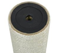 Teenpull Cat Scratching Post 45 cm High with Sisal, 8 cm Column and 10 mm Inner Hole, Beige Cat Scratching Barrel, Compact for Climbing, Claw Care and Playing in Home or Living Room