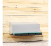 Teenpull Chicken Nesting Box 4 Compartments Galvanised Steel Wall Mounted Weatherproof Metal 106 x 50 x 46 cm Space Saving for Chicken Coop and Small Animal Hutch in the Garden, Comfortable Laying