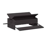 Teenpull Chicken Pedal Feeder Black Cold-Rolled Steel 75 x 53 x 20.5 cm, Weatherproof Feeder with Automatic Dosage, Robust for Indoor and Outdoor Use, Efficient Feeding of Poultry